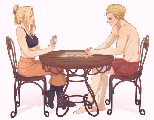 losing a strip card game to a pretty blonde
