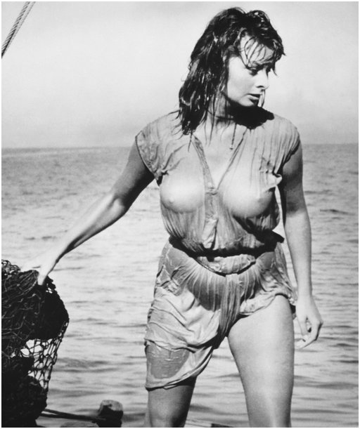 sophia loren wet fisherwoman