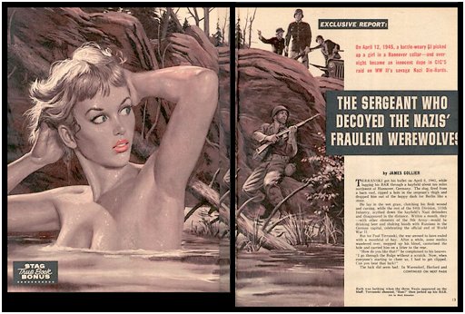 skinnydipping pulp illustration in Stag magazine