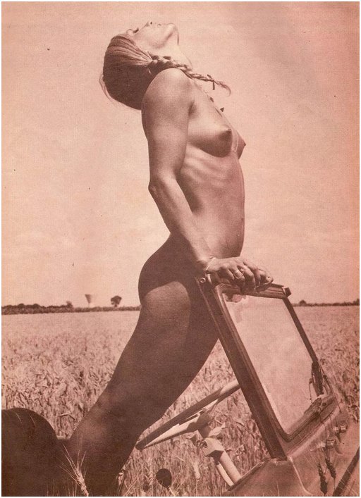 sun worshipper on safari or grain goddess harvest ritual