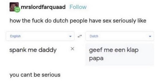 spank me daddy in dutch comical translation