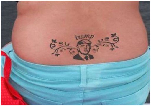 donald trump trampstamp body art