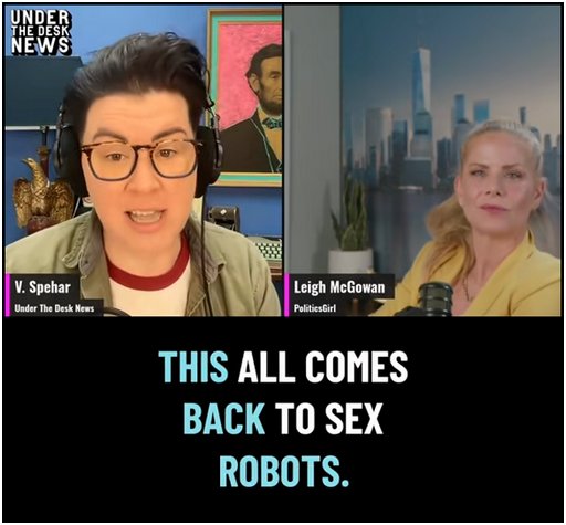 Youtube presenter talking about how the AI frenzy all comes back to the techbro desire for artificial wombs and sex slaves